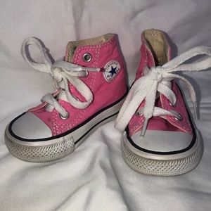 Size 3(toddler) pink high top converse